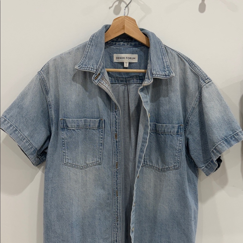 Denim Forum  Short Sleeve Denim Shirt